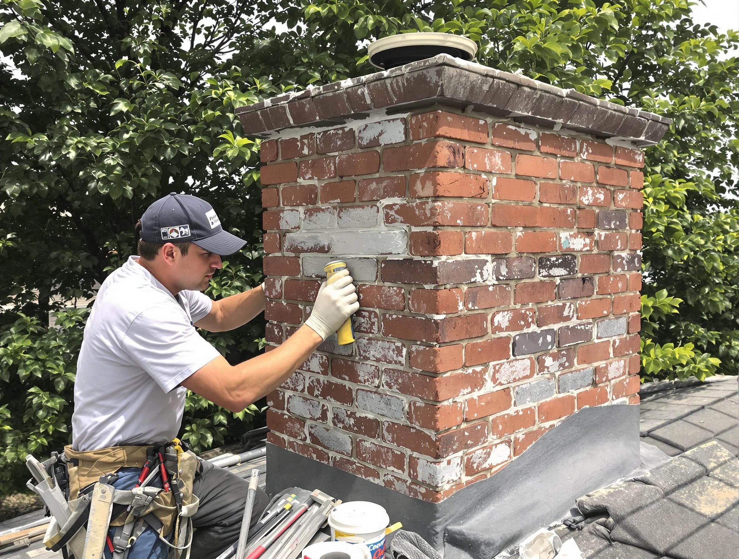 West Mifflin Chimney Sweep restoring an aging chimney in West Mifflin, PA