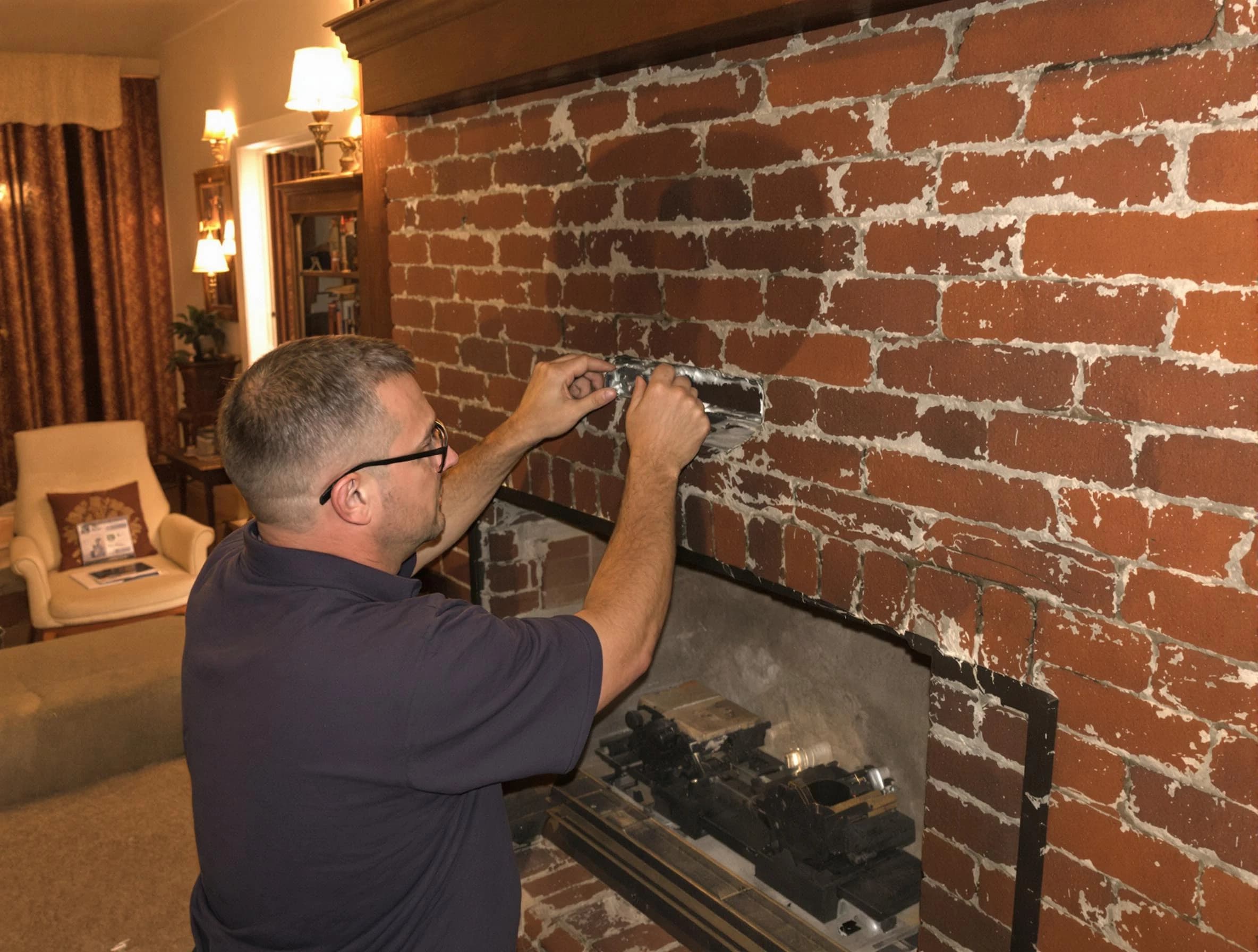 West Mifflin Chimney Sweep expert fixing a fireplace in West Mifflin, PA