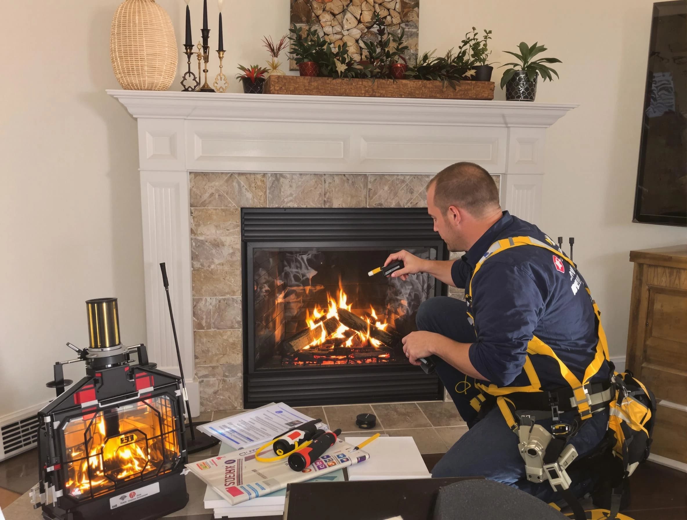 Safety-focused fireplace inspection by West Mifflin Chimney Sweep in West Mifflin, PA