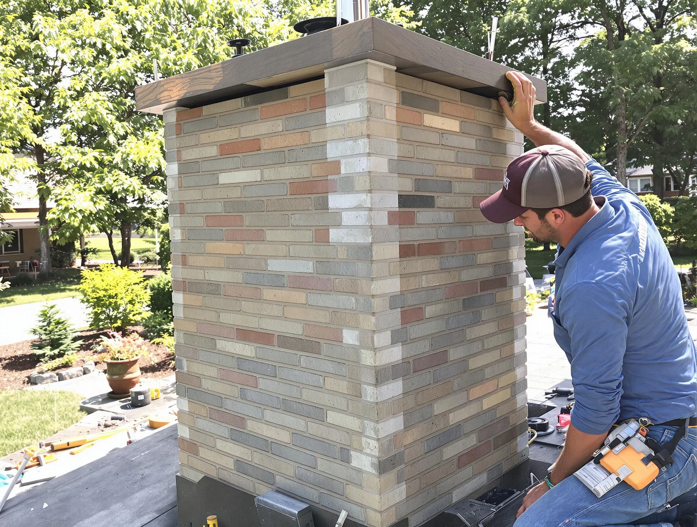 West Mifflin Chimney Sweep completing a modern chimney remodel in West Mifflin, PA